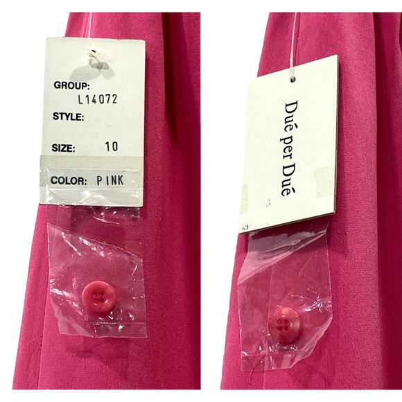 Vintage 90s Y2K NWT Bloomingdale's Pink Silk Pencil Skirt | 10 W 28 - 31" - Picture 10 of 10